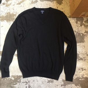 Men’s, J Crew, M, v neck, black, cashmere sweater